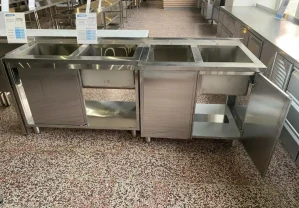 Nerezové dřezy se skříňkou svař. (délka 100-120cm)