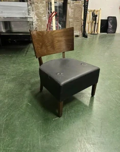 Stolní židle z pravého dubu 61,5x57x80cm - černá
