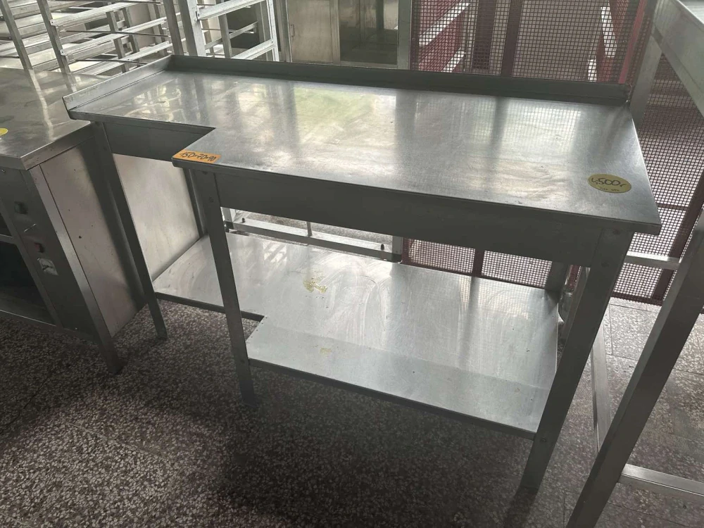 Nerezový stůl s policí 150x70x90cm