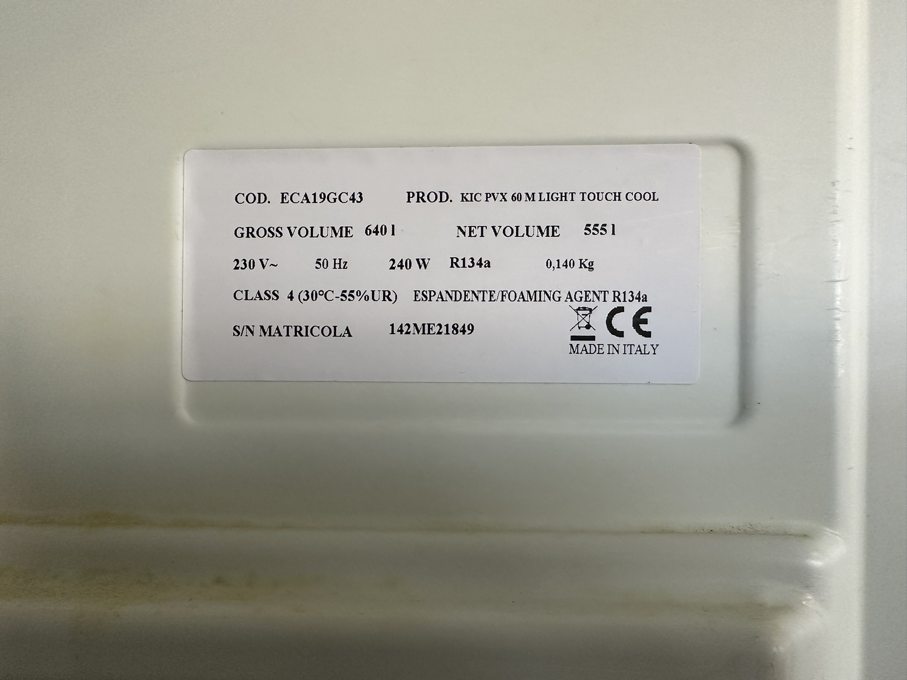 Lednice nerezová na přepravky KIC PVX 60 M