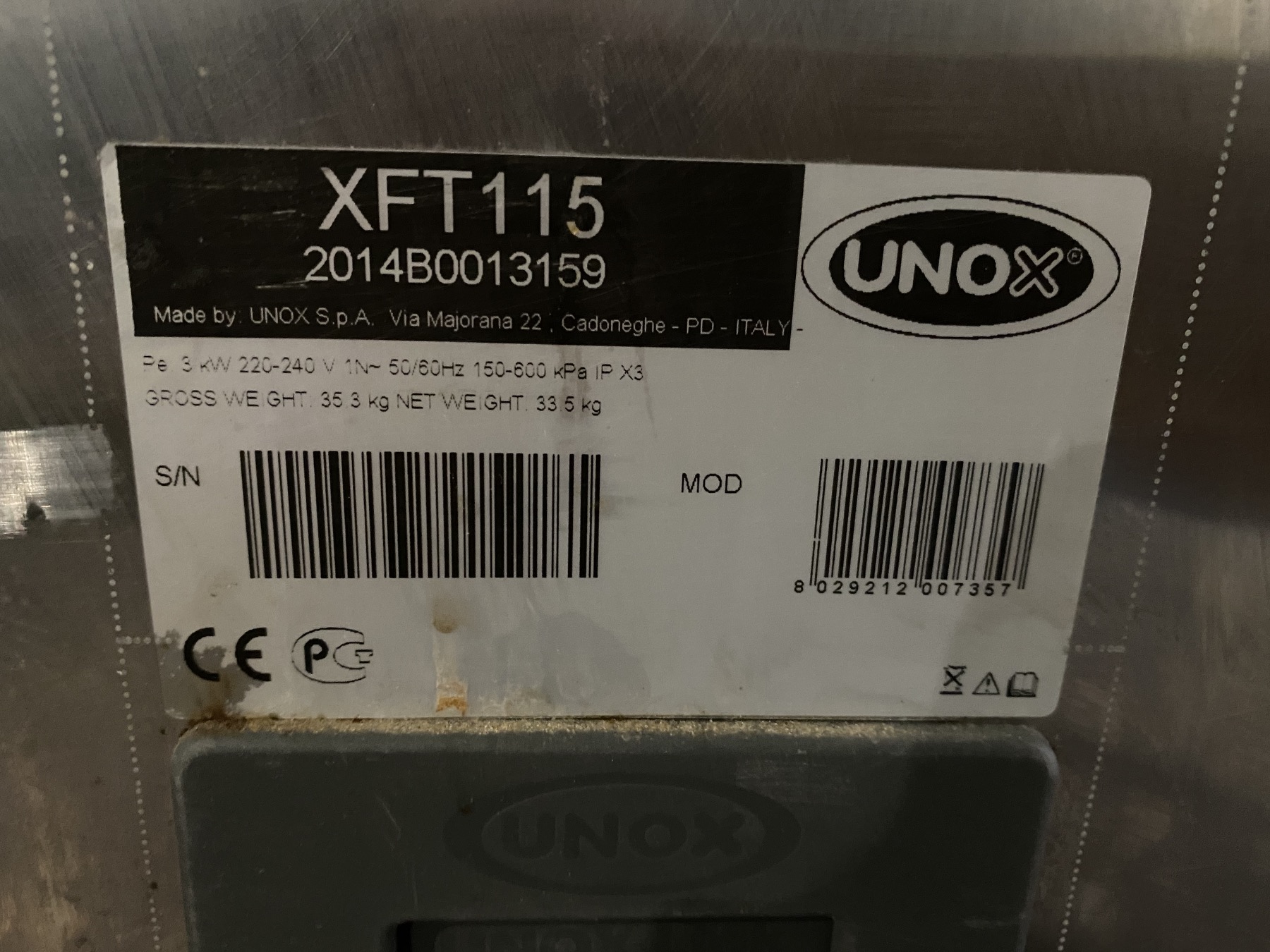 Pekařská pec Unox XFT 115 na podstavci