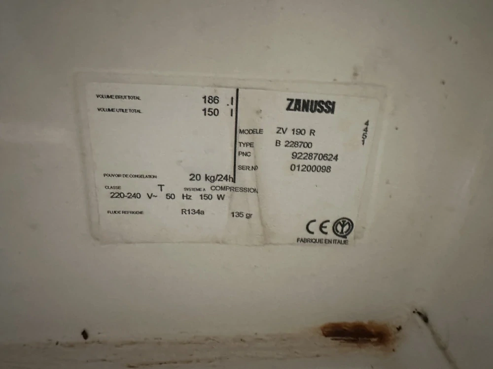 Mrazící Zanussi ZV 190 R 54x53x125cm